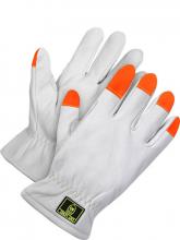 Bob Dale Gloves & Imports Ltd 20-1-1891-XL - Goatskin Driver Cut Resistant Liner Hi-Viz Fingertips