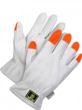 Bob Dale Gloves & Imports Ltd 20-9-1891-XL - Goatskin Driver Cut Resistant Liner Hi-Viz Fingertips