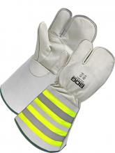 Bob Dale Gloves & Imports Ltd 50-9-1290-M - Water Repellent Grain Cowhide Cut Resist Mitt HiViz C100