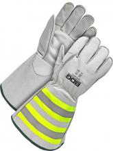 Bob Dale Gloves & Imports Ltd 60-9-1290-S - Water Repellent Grain Cowhide Cut Resist HiViz Gauntlet C100