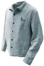 Bob Dale Gloves & Imports Ltd 64-1-50P-XL - Welding Jacket Split Cowhide Pearl Grey