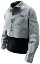Bob Dale Gloves & Imports Ltd 64-1-51P-L - Welding Jacket Half Jacket Split Cowhide Pearl Grey