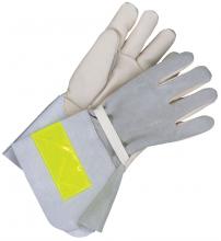 Bob Dale Gloves & Imports Ltd 64-9-1268FR-10 - PREMIUM GRAIN PALM SPLIT LEATHER BACK UTILITY GLOVE W/NOMEX