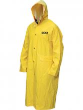 Bob Dale Gloves & Imports Ltd 95-1-901FRC-M - Rain Coat Flame Resistant PVC/Poly/PVC 48in Long w/Hood