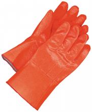 Bob Dale Gloves & Imports Ltd 99-1-23701 - Coated PVC Gauntlet Lined Fleece Orange Rough Finish