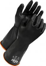 Bob Dale Gloves & Imports Ltd 99-1-901-9 - Natural Black Rubber, Chlorinated, Flock Lined, 32 mil