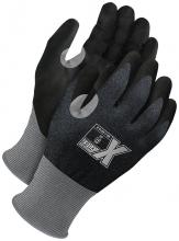 Bob Dale Gloves & Imports Ltd 99-1-9511-8 - Grey 21G Seamless Knit Cut Resistant Black PU Palm w/ Touchscreen