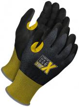 Bob Dale Gloves & Imports Ltd 99-1-9551-11 - Yellow 21G Seamless Knit Cut Resistant Black PU Palm w/ Touchscreen