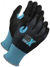 Bob Dale Gloves & Imports Ltd 99-1-9571-9 - Blue 21G Seamless Knit Cut Resistant Black PU Palm w/ Touchscreen
