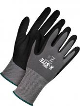 Bob Dale Gloves & Imports Ltd 99-1-9605-5 - Seamless Knit Grey Nylon 15-Gauge, Black NFT Palm