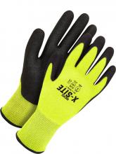 Bob Dale Gloves & Imports Ltd 99-1-9606-9 - Seamless Knit Hi-Viz Yellow Nylon 15-Gauge, Black NFT Palm