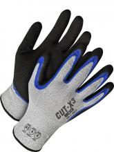 Bob Dale Gloves & Imports Ltd 99-1-9623-9 - CUT-X Grey HPPE Cut Resistant Double Dip Sandy Nitrile Palm