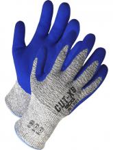 Bob Dale Gloves & Imports Ltd 99-1-9629-7 - CUT-X Grey HPPE Cut Resistant Blue Sandy Nitrile Palm