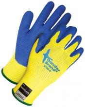 Bob Dale Gloves & Imports Ltd 99-1-9700-7 - Seamless Knit Kevlar® Cut Level 4 Blue Crinkle Latex Palm