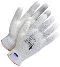 Bob Dale Gloves & Imports Ltd 99-1-9757-9 - Seamless Knit Power Blue Dyneema Cut Resistant White PU Palm, 7 gauge