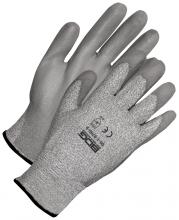 Bob Dale Gloves & Imports Ltd 99-1-9780-9 - Seamless Knit HPPE Cut Resistant Grey Polyurethane Palm