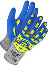 Bob Dale Gloves & Imports Ltd 99-1-9792-9 - Grey HPPE Blue Sandy Nitrile Palm Impact
