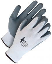 Bob Dale Gloves & Imports Ltd 99-1-9800-11 - Seamless Knit White Nylon Grey Foam Nitrile Palm