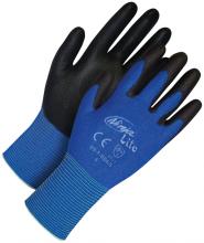 Bob Dale Gloves & Imports Ltd 99-1-9865-10 - Ninja® Lite Blue Fine Knit Nylon Grey Polyurethane Palm