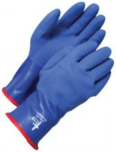 Bob Dale Gloves & Imports Ltd 99-9-821-9 - Coated PVC Triple Coated Gauntlet BOA Lined Blue