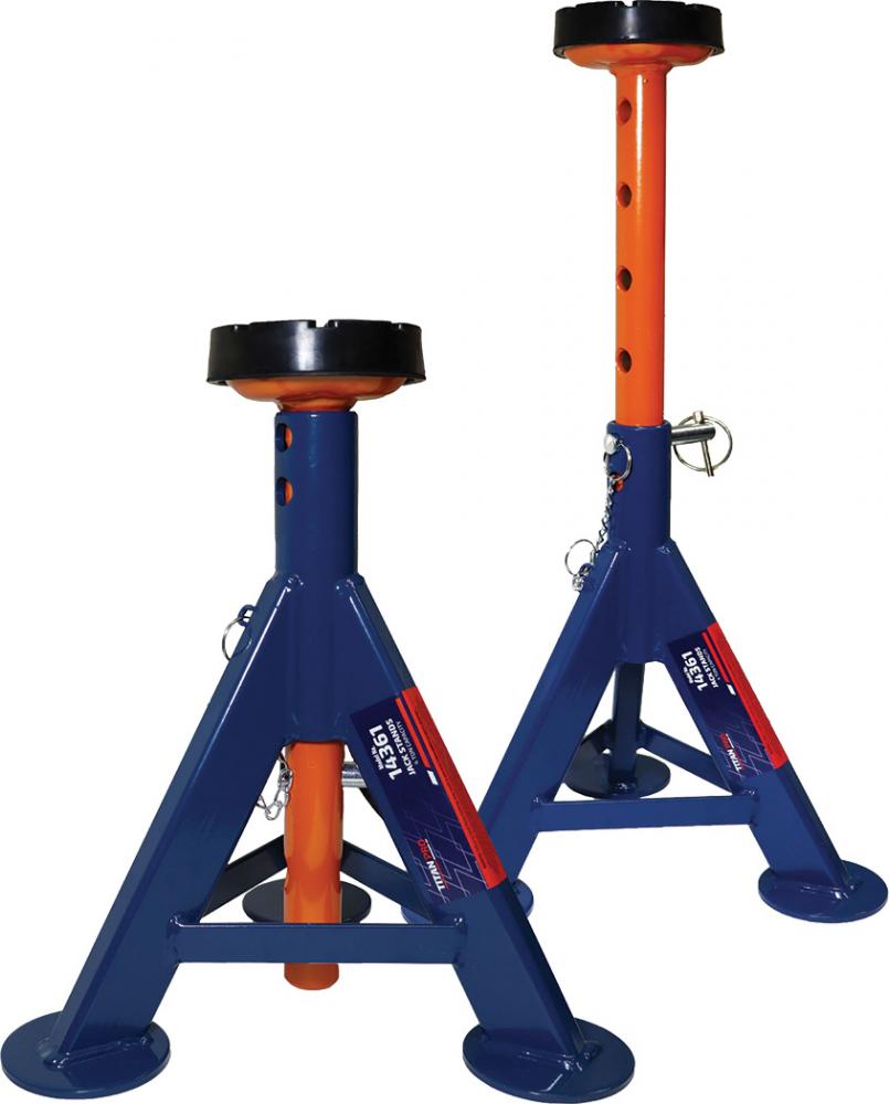 4-TON PIN TYPE HEAVY DUTY FLAT TOP PAIR OF JACK STANDS