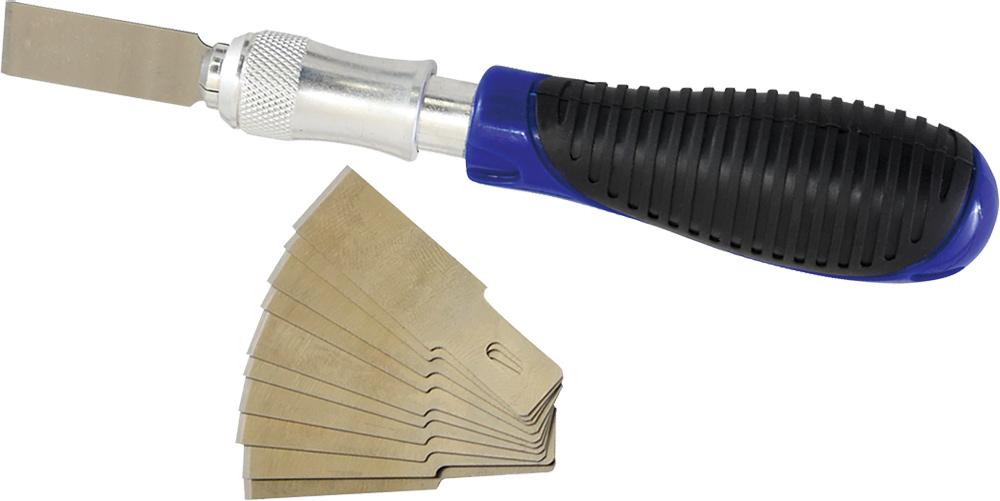 UNIVERSAL RAZOR EDGED SCRAPER WITH (10) #95312 SQUARE BLADES