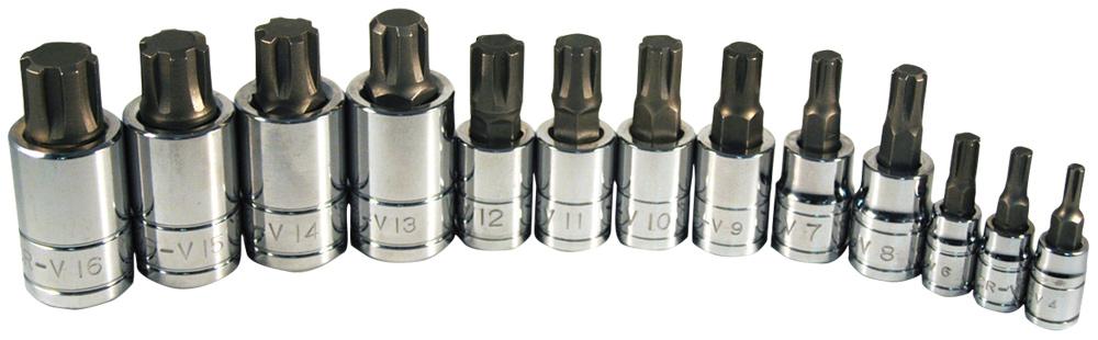 13 PC 6 LOBE POLYDRIVE BIT SOCKET SET