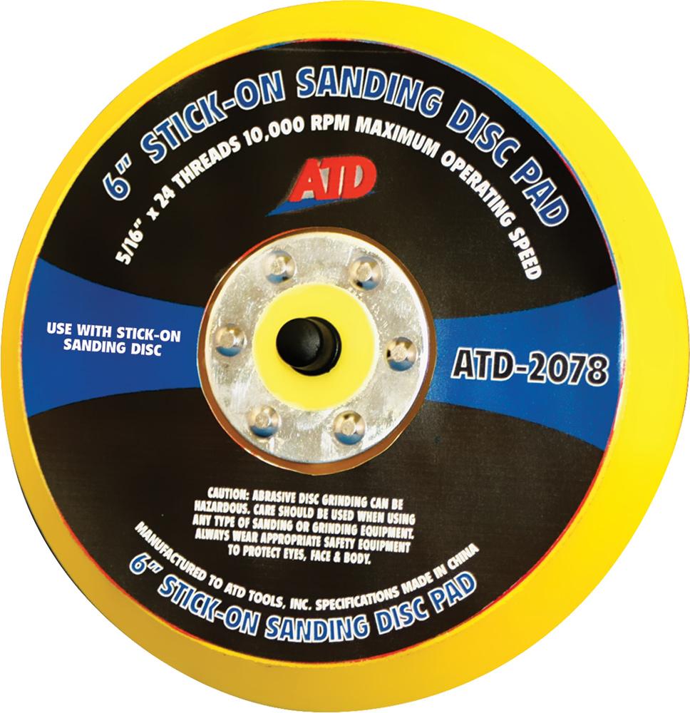 6&#34; QUICK CHANGE SANDING DISC PAD, STICK-ON