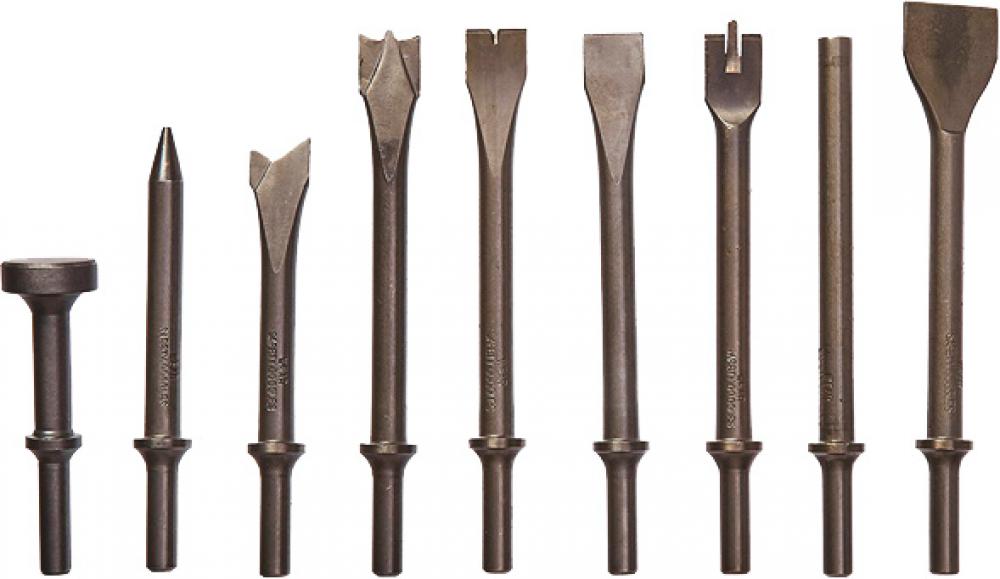 9 PIECE ALL PURPOSE AIR HAMMER CHISEL SET