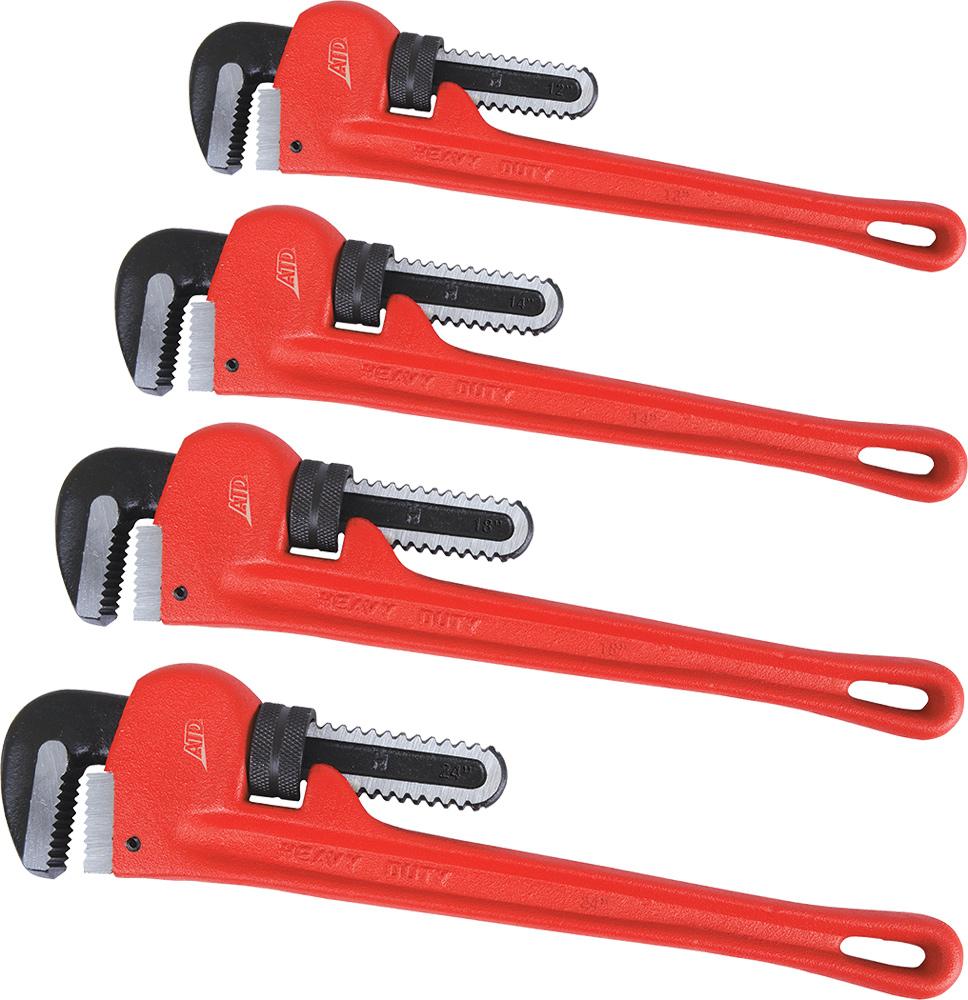 4 PC. PIPE WRENCH SET