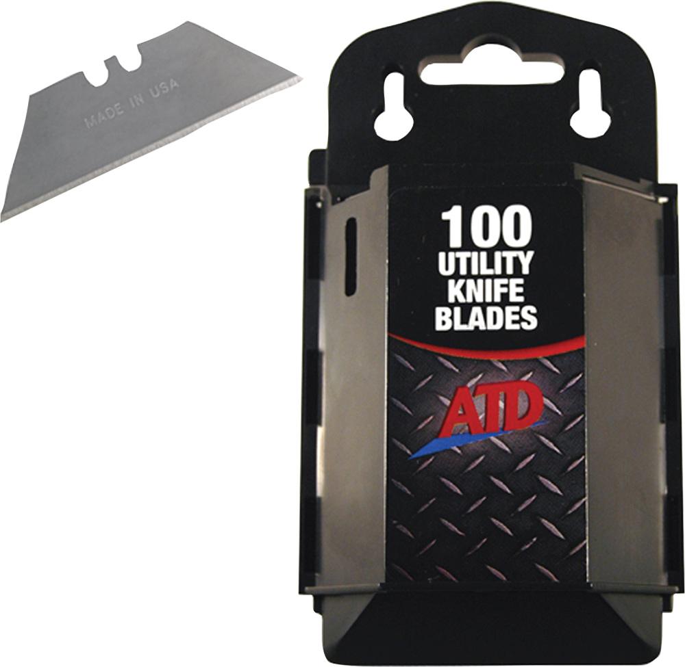 100 UTILITY KNIFE BLADES IN SAFETY DISPENSER