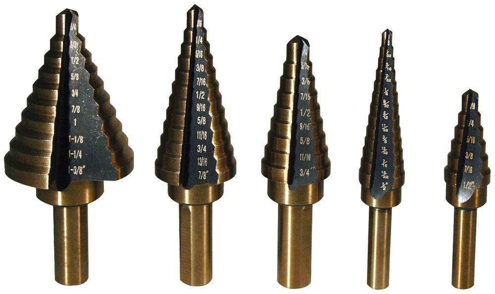 5PC SAE STEP DRILL BIT SET