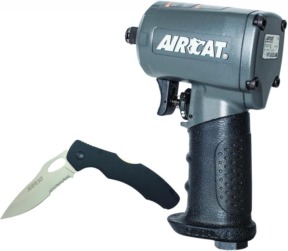 1/2&#34; DRIVE COMPACT IMPACT WRENCH, 500 FT-LBS ? W/FREE KNIFE