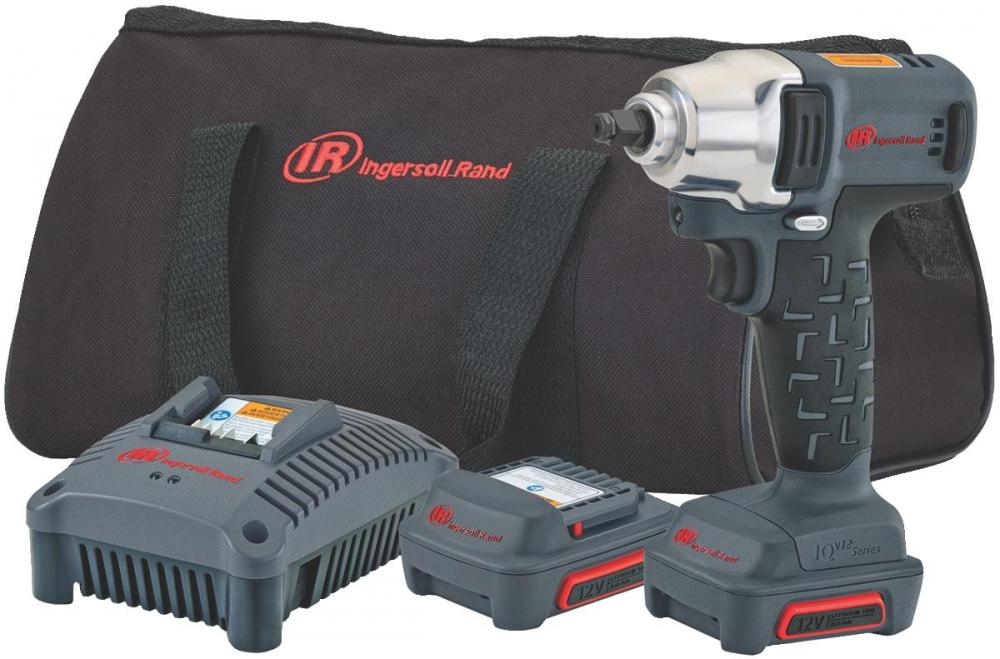 12V 3/8&#34; IMPACT WRENCH KIT WITH 2 BATTERIES, CHARGER & BAG, 100 FT-LBS