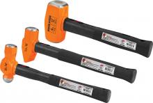 G2S ATD-14033 - 3-PC B.A.M. HAMMER SET W/ INDESTR.HANDLES, SLEDGE 4 LB, CROSS PEIN 2.5 LB, BALL PEIN 32 OZ.