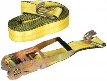 G2S ATD-8071 - 2" X 27" RATCHETING TIE DOWN WITH DOUBLE J-HOOKS, 3,333 LBS WORKING LOAD LIMIT