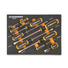 GearWrench GWMSSCRSL - 9 Pc. Slotted Dual Material Screwdriver Set in Foam Storage Tray