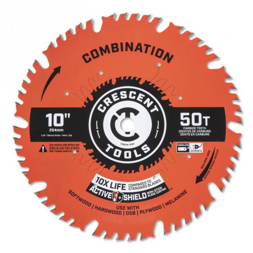 10&#34; x 50-Tooth Combination Circular Saw Blade