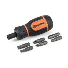 Crescent CMBS61R - 6-in-1 Stubby Ratcheting Multi-Bit Driver
