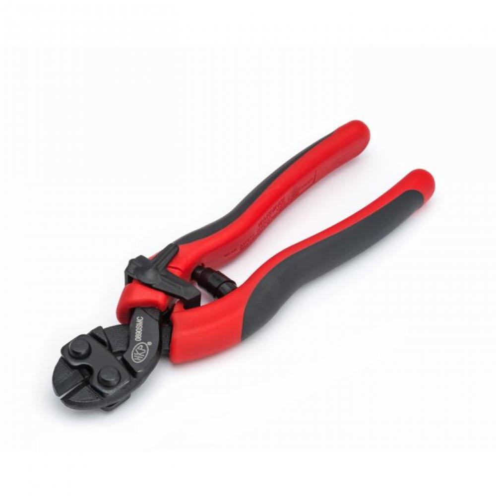 Compact Bolt Cutter with Co-Molded Grip, Spring Return and Locking Latch