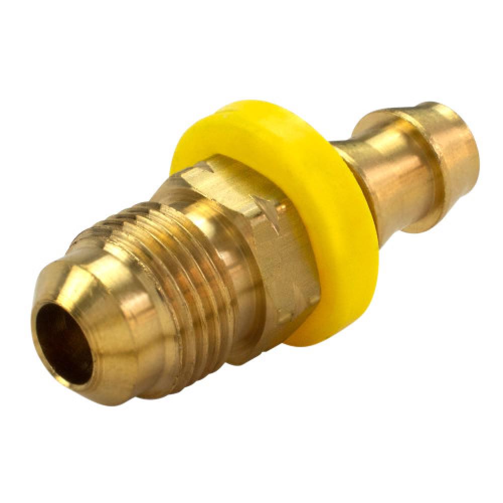 3/8&#34;x3/8&#34; Push-On Hose Ends w/Male SAE Flare Brass