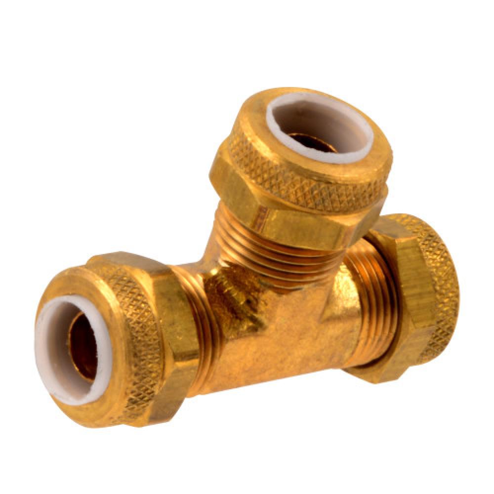 1/4&#34; Poly Tube Union Tee Brass