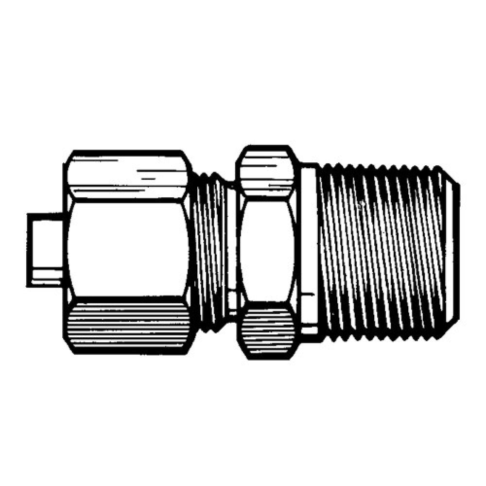 3/8&#34;x3/8&#34; Compression Male Connector Brass