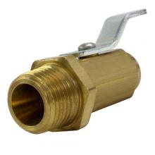 Paulin D41-C - 3/8" Drain Cock Plug Type Lever Handle Brass