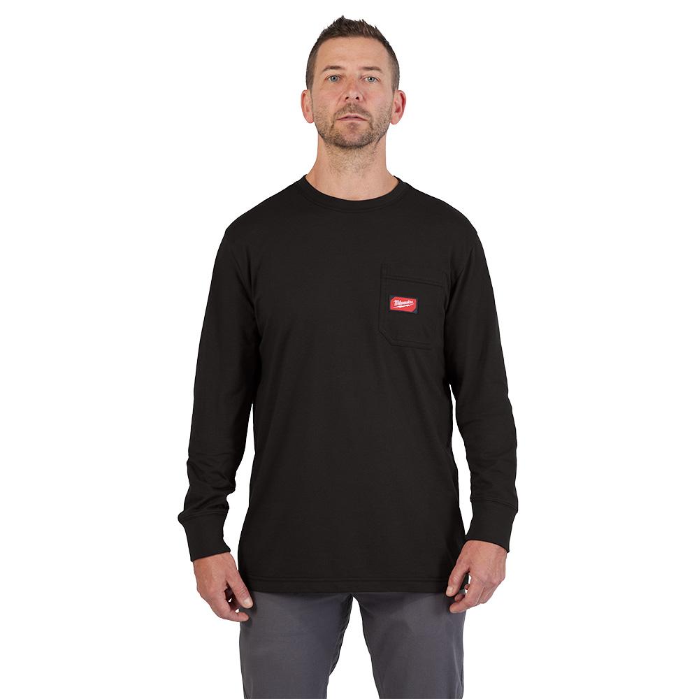 GRIDIRON™ Pocket T-Shirt - Long Sleeve Black M