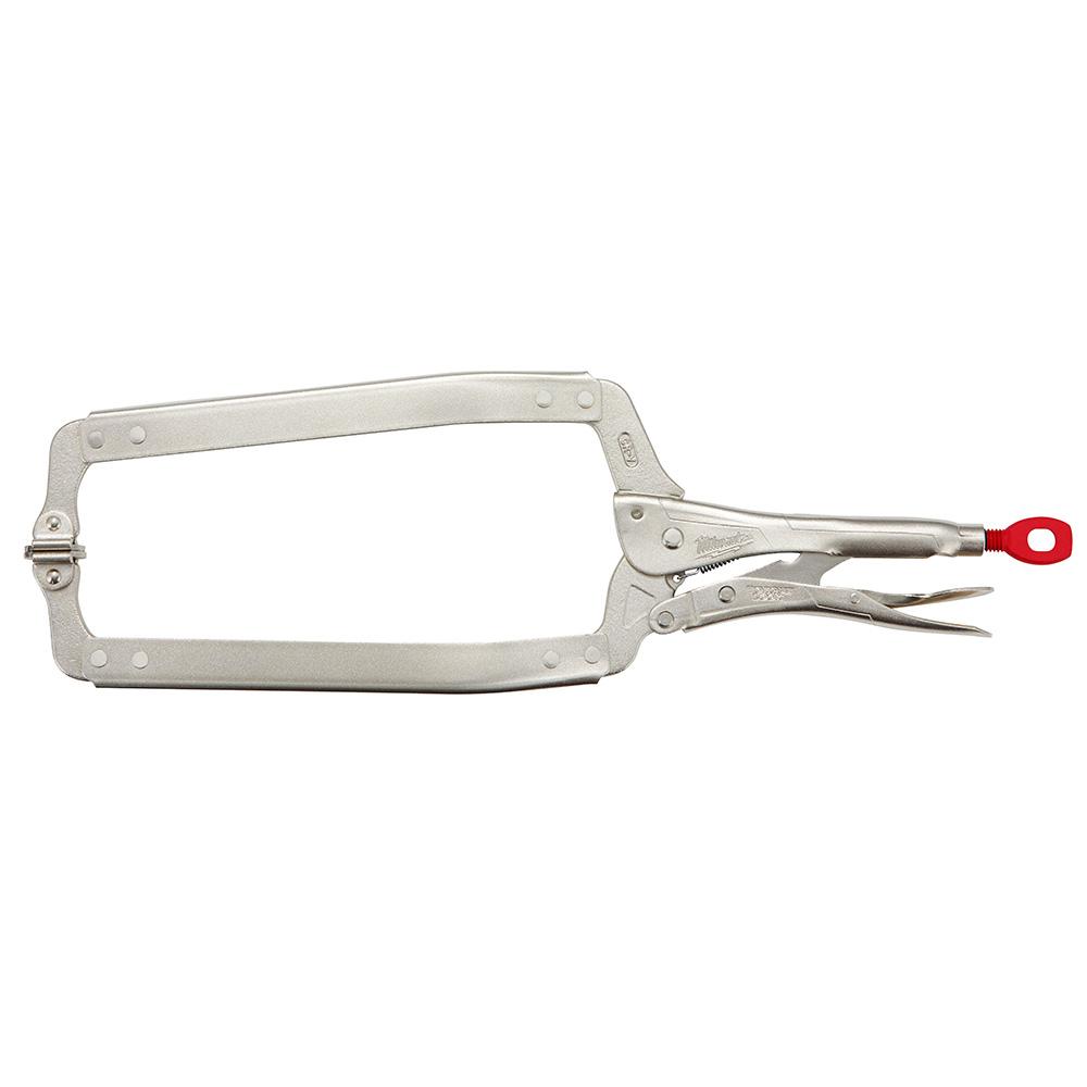 18 in. Locking Clamp With Swivel Jaws
