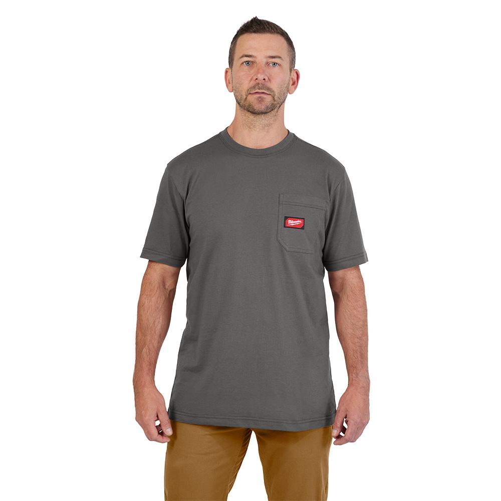 GRIDIRON™ Pocket T-Shirt - Short Sleeve Gray M
