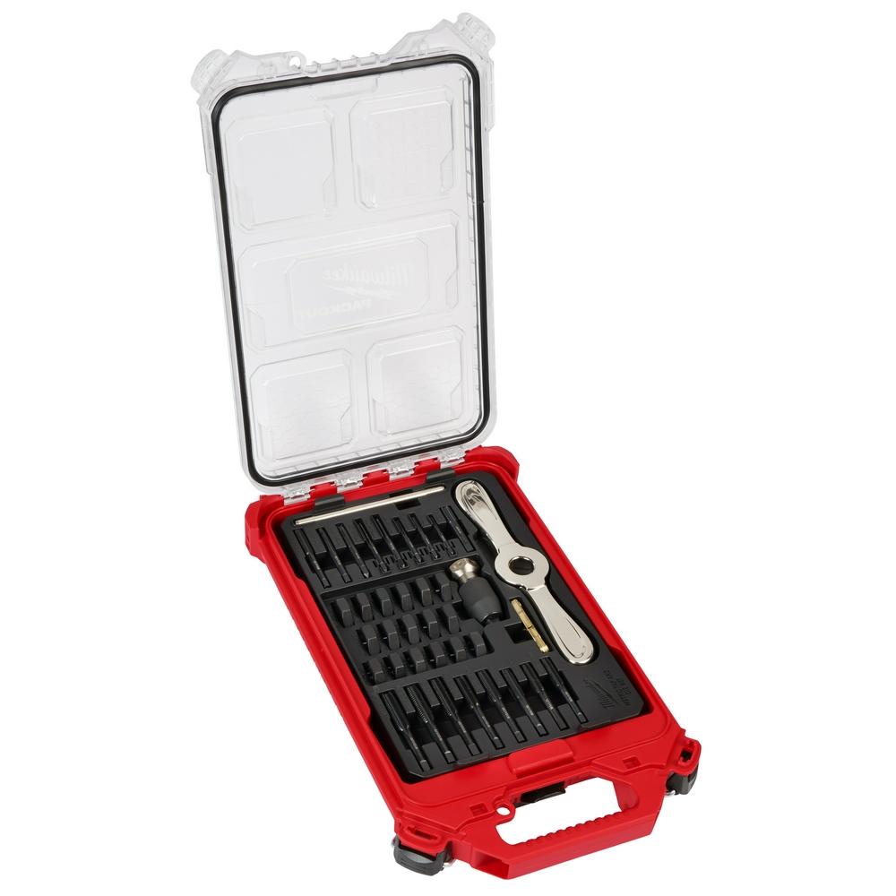 38PC Metric Tap & Die PACKOUT™ Set w/ Hex-LOK™ 2-in-1 Handle