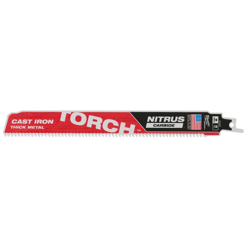 9 in. 7TPI The TORCH for Cast Iron with NITRUS CARBIDE SAWZALL Reciprocating Saw Blade - 1 Pack
