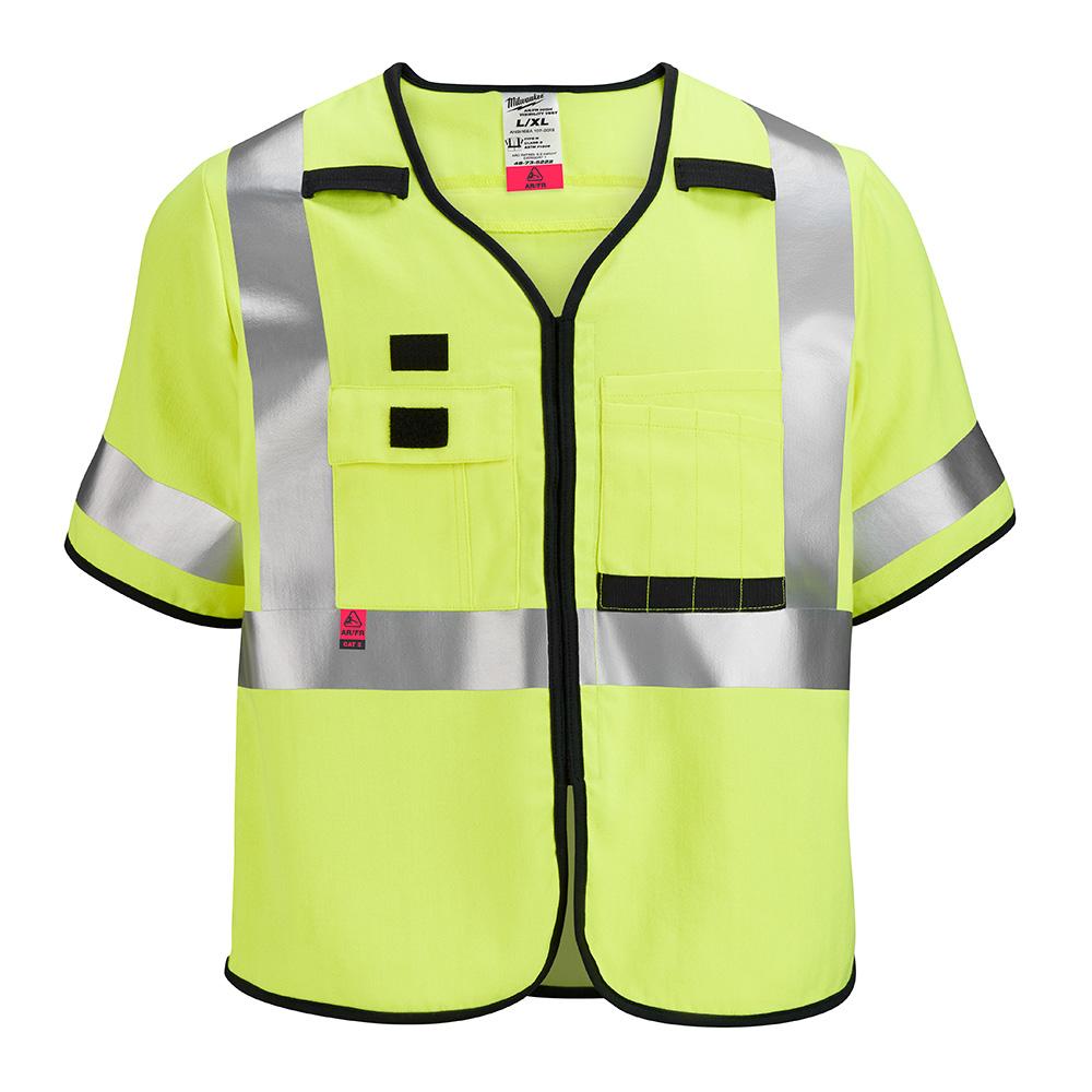 AR/FR Cat. 1 Class 3 High Visibility Yellow Safety Vest  - 4XL/5XL